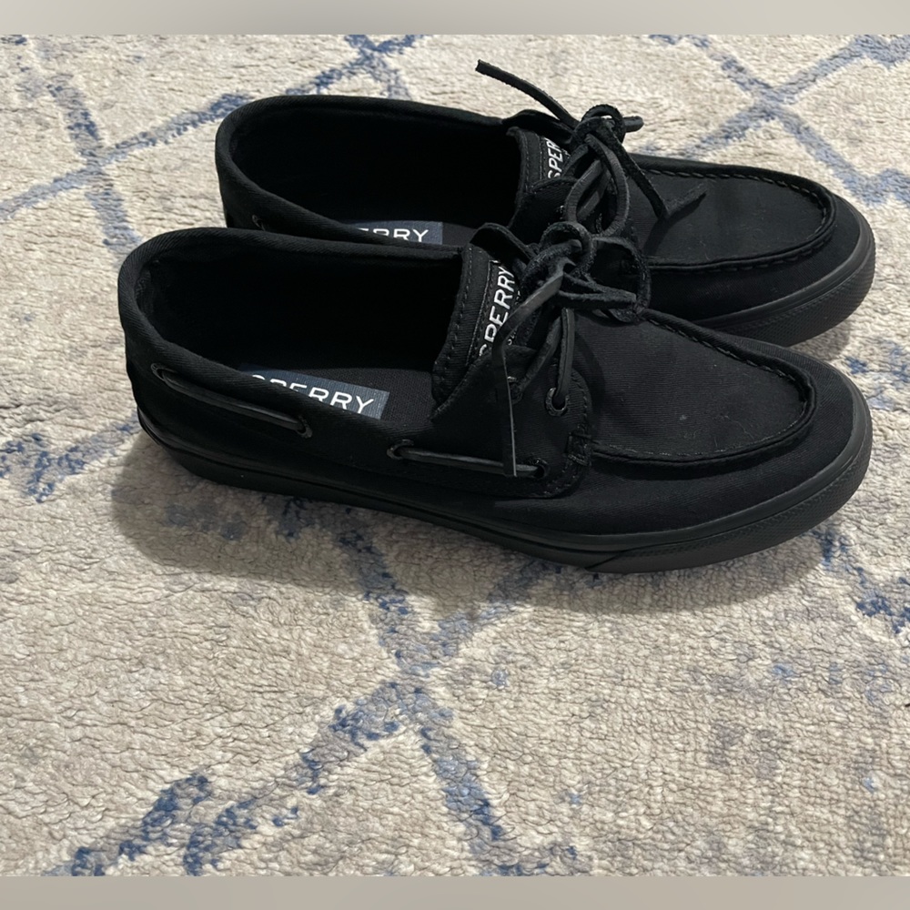 Sperry All Black Boat Shoes in Men’s 8 - Picture 4 of 7